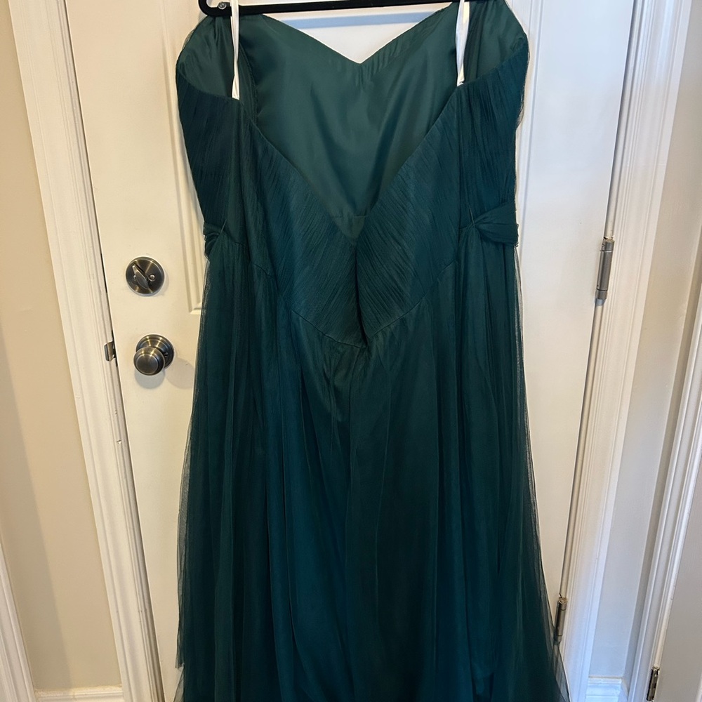 Elegant Teal Off-Shoulder Evening Gown - Picture 5 of 6